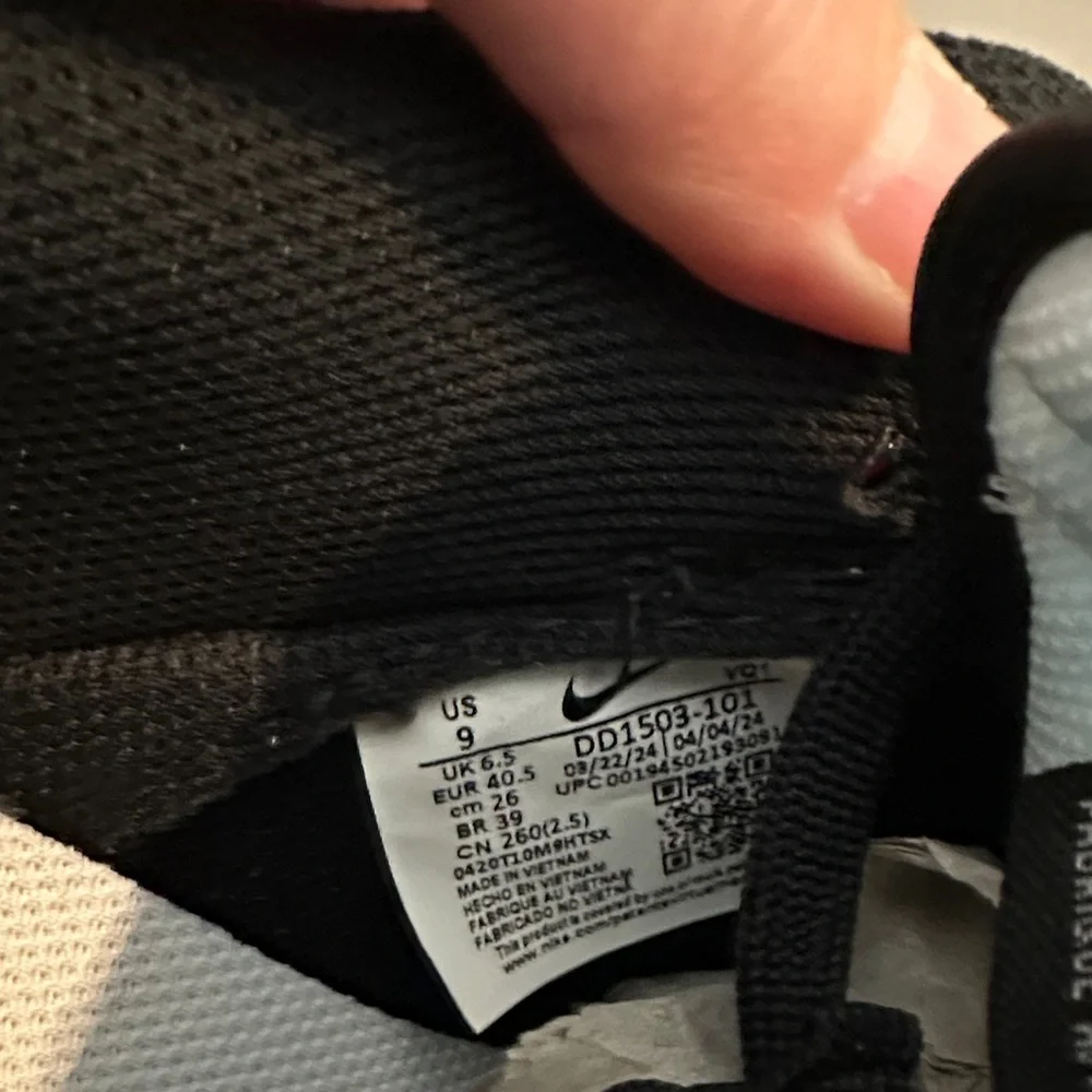 Nike Dunk Low Black and White Sneakers - Picture 9 of 9